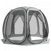 Outsunny Tente Moustiquaire , Tonnelle Escamotable Avec 2 Portes, Gris