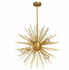 Luminaire suspendu Vega de Dainolite avec fini laiton vieilli et bronze rétro, et 8 ampoules