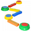 Outsunny 8pcs Poutre D'equilibre Pour Enfants, Pont Avec Surface Et Fond Antiderapants, Tremplin Empilable Pour Les Tout-petits, Entrainement A La Coordination De La Force D'equilibre, Multicolore
