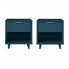 Table de nuit Granville Modern 18\" en bleu minuit (1 tiroir) - Lot de 2
