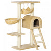 Pawhut 39 \"arbre A Chat De Luxe Maison De Jeu Griffoir Pour Animaux De Compagnie Tour A Plusieurs Niveaux Meubles Pour Chat Avec Hamac
