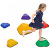 Qaba 6 Pcs Tremplins, Parcours D'obstacles Pour Enfants, Pierres De Gue D'equilibre Antiderapantes En Forme De Cœur, Blocs D'equilibre Empilables, Jouets Sensoriels