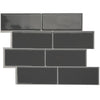 Dosseret Smart Tiles peler et coller 12 x 9, 4 feuilles - Metro Grigio