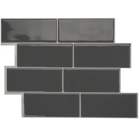 Dosseret Smart Tiles peler et coller 12 x 9, 4 feuilles - Metro Grigio