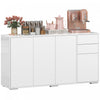 HOMCOM Buffet de Cuisine avec Tiroirs a Ouverture par Pression et Placards