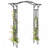 Outsunny Arche de Jardin avec Sommet Releve, Treillis Exterieur, Noir