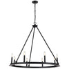 Lustre Colby de Dainolite avec fini noir mat et 8 ampoules