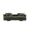 Canape en chenille vert olive Verandah Mid-Century Modern 112\"