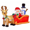 HOMCOM Decorations de Noel gonflables de 6,5 pi avec lumieres LED integrees