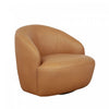 Fauteuil d’appoint pivotant moderne contemporain Lukas en tissu camel