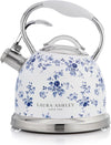 Bouilloire sur la cuisinière Laura Ashley en acier inoxydable, rosier de Chine - VQ-SBNK057-LACR-CA