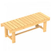 Banc De Jardin Double En Bois Naturel Outsunny 43,25 Po