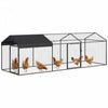 Poulailler en metal, enclos avec canopy