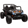 Qaba Voiture Electrique Pour Enfants, Alimentee Par Batterie 12 V, Camion Jouet Avec Telecommande, Suspension A Ressort, Phares Led, 3 Vitesses, Klaxon, Musique, Noir