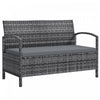 Outsunny Banc de rangement exterieur en rotin, coffre de 125 L, gris