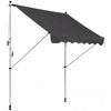 Store Banne Manuel Retractable 2l X 1,5l X 1,7-2,8h M Inclinaison Reglable Installation Rapide Metal Alu Polyester Gris