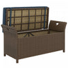 Outsunny Banc de Rangement en Rotin, Coffre de 29 Gallons, Bleu Marine