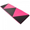 Soozier Tapis de gymnastique pliable, tapis sport portable yoga arts martiaux, 4 panneaux, rose et noir, 115×293×5cm
