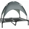 Pawhut Lit Pour Chien Sureleve Avec Auvent Gris (36,2\" Lx 29,9\" Wx 36,2\" H)
