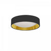 Plafonnier affleuré Cfled de Dainolite de 11 po avec abat-jour noir et doré