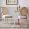 Ethan lot de 2 chaises de salle a manger en bois massif (hevea) avec assise rembourree, gris