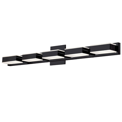 Dainolite Viola 5 Light LED Wall Vanity Light Matte Black Finish Lamp|Lumière de coiffeuse murale Viola de Dainolite avec fini noir mat et 5 ampoules à DEL