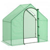 Outsunny Serre De Jardin Balcon Terrasse Serre Pour Tomates Bache Pe Impermeable Porte Fenetre Zippees Enroulables Acier Vert