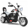 Costway 3 Roues Enfants Rouler Sur Moto 6v Batterie Alimentee Jouet Electrique Blanc