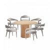 Ensemble de salle a manger Aspen et Hathaway Modern Industry Chic 7 pieces en finition Poussiere d’or et Naturel