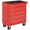 Homcom Coffre A Outils En Acier Verrouillable A 5 Tiroirs Poignee