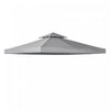 Outsunny 9.8' X 9.8' Voile Carre 2 Niveaux Gazebo Canopee Couverture Superieure De Remplacement Pare-soleil De Jardin Exterieur, Gris Clair