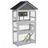 Cage A Oiseaux En Bois Avec Perchoirs, Echelle, Plateau