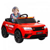 Qaba Voiture Electrique 12 V Pour Enfants, Voiture De Police Pour Enfants Alimentee Par Batterie Avec Telecommande, 4 Roues A Suspension A Ressort, Musique, Lumiere, Klaxon, Rouge