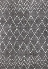 Tapis Taylor a poils longs diamants rustiques creme gris, 5'3\" x 7'7\"