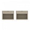 Table de nuit moderne Evelyn 32\" en naturel (1 tiroir) - Lot de 2