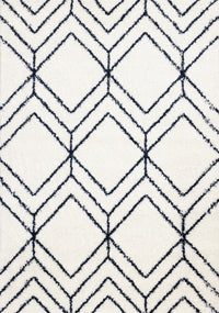 Carpette à poil long Taylor à motif de diamants - 7 pi 10 po x 10 pi 6 po