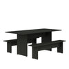 Ensemble de salle a manger moderne Nomad 3 pieces en charbon