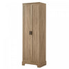 Liam Armoire de rangement multifonction avec portes et etageres reglables, Marron