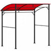 Outsunny Tente Gazebo Bbq Grill Avec Cadre En Acier Crochets, Rouge Vin