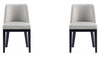Ensemble 2 chaises de salle à manger modernes Gansevoort de Manhattan Comfort en similicuir - gris clair