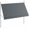 Outsunny Auvent Retractable 11,5' X 4', Autoportant Et Sans Vis, Gris Fonce