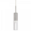 Luminaire suspendu Palmer de Dainolite en verre transparent, avec fini chromé poli et 1 ampoule