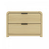 Table de nuit Grace Modern 28\" en chene naturel et noir