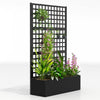 Outsunny Jardiniere galvanisee avec treillis, 43\" x 16\" x 70\"