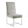 Chaise de salle à manger Element de Manhattan Comfort en velours - acier