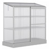 Outsunny Serre A Cadre Froid En Aluminium A 2 Niveaux Avec Dessus Ouvrant