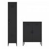 Armoires de rangement modernes Naomi 2 pieces en metal noir