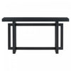 Table d'entree peinte Ethan 59,1'' avec design rectangulaire triple et pieds en bois de pin, noire