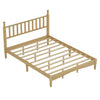 Oliver Lit Plateforme Retro en Bois avec Tete de Lit en Forme de Gourde et Support en Lattes en Bois Robustes, Taille Queen, Naturel