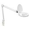 Lampe à loupe de Dainolite avec fini blanc et ampoule à DEL de 8 W